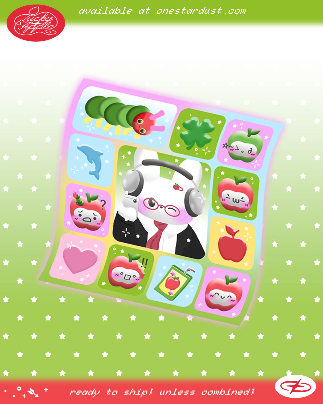 LuckyApple Sticker Sheet