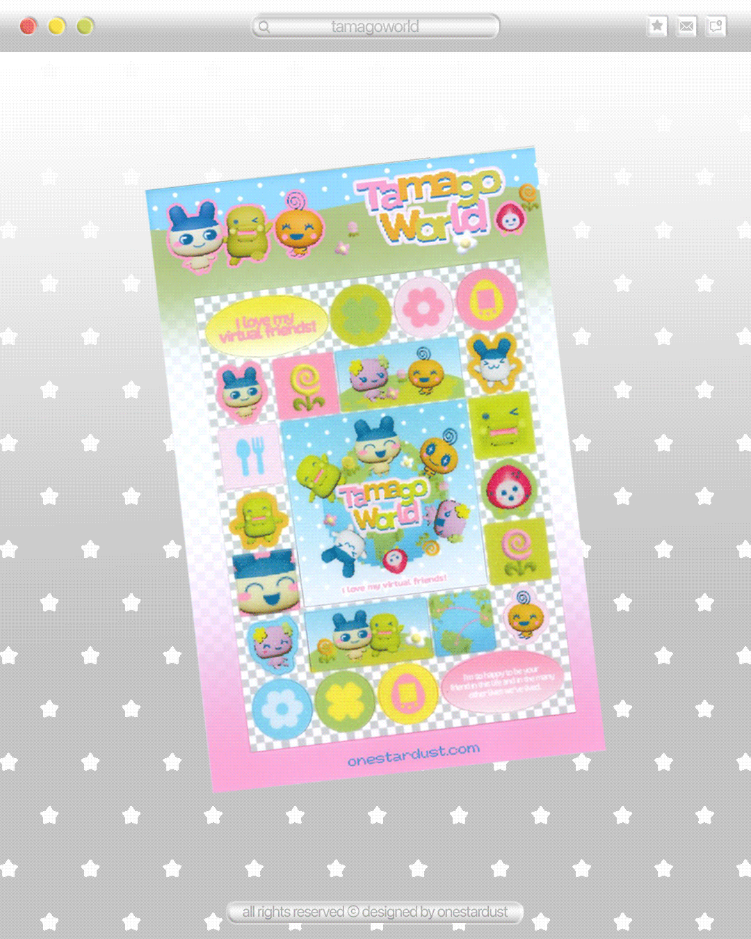 Tamago World Sticker Sheet
