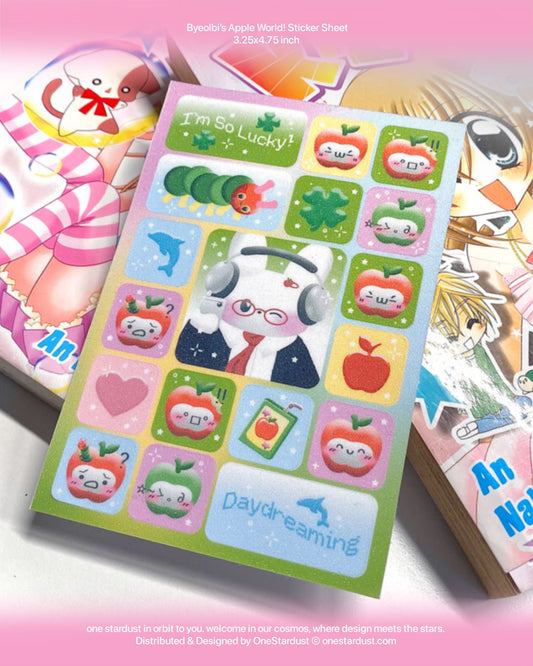 Byeolbi's Apple World! Sticker Sheet