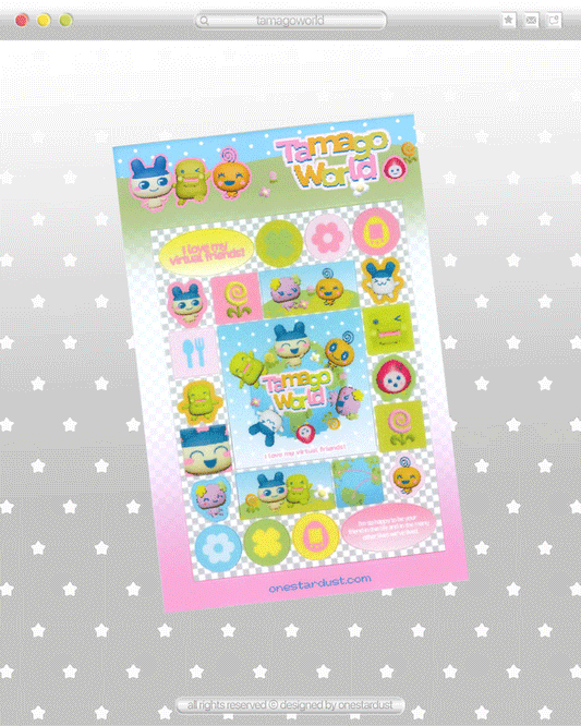 Tamago World Sticker Sheet